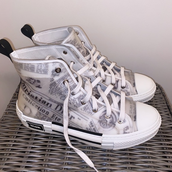 Dior B23 High Top Daniel Asham Newspaper - Picture 3 of 4